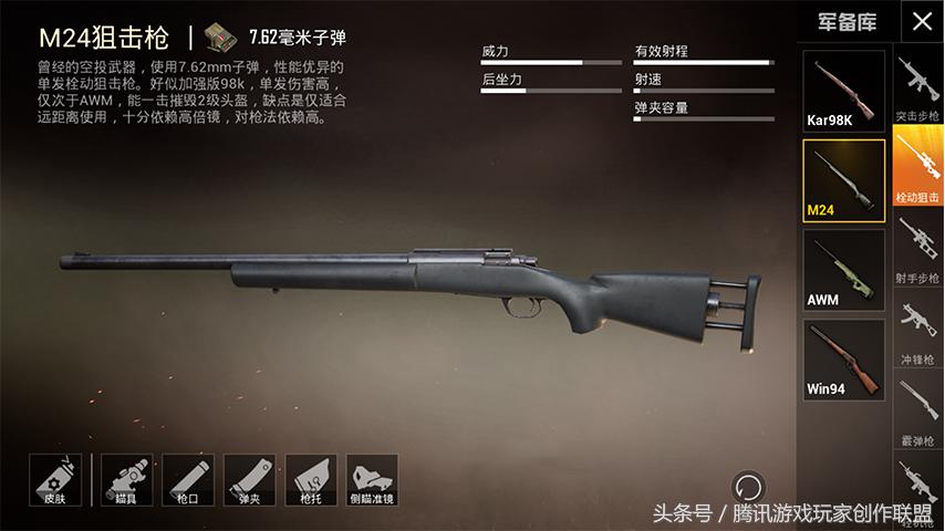 和平精英栓动狙击排名,和平精英栓狙