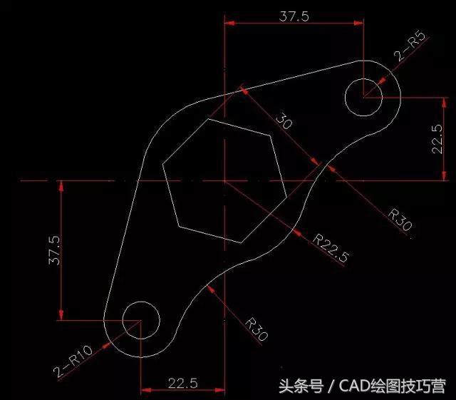 cad三维练习图100例解析,cad练习图纸第45张图教程