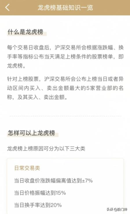 龙虎榜是做什么的,龙虎榜是什么意思