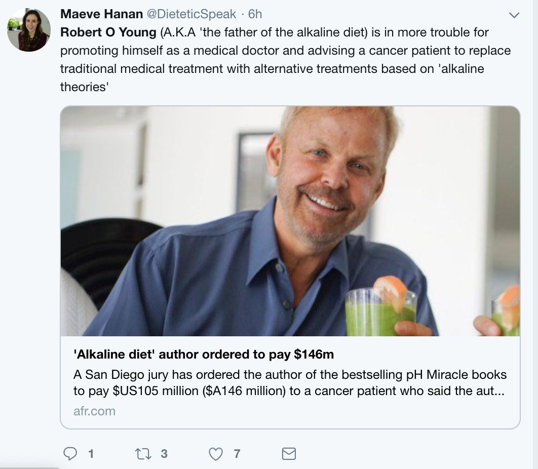 酸碱体质骗局在美国被戳穿,承认骗局酸碱体质理论创始人被罚