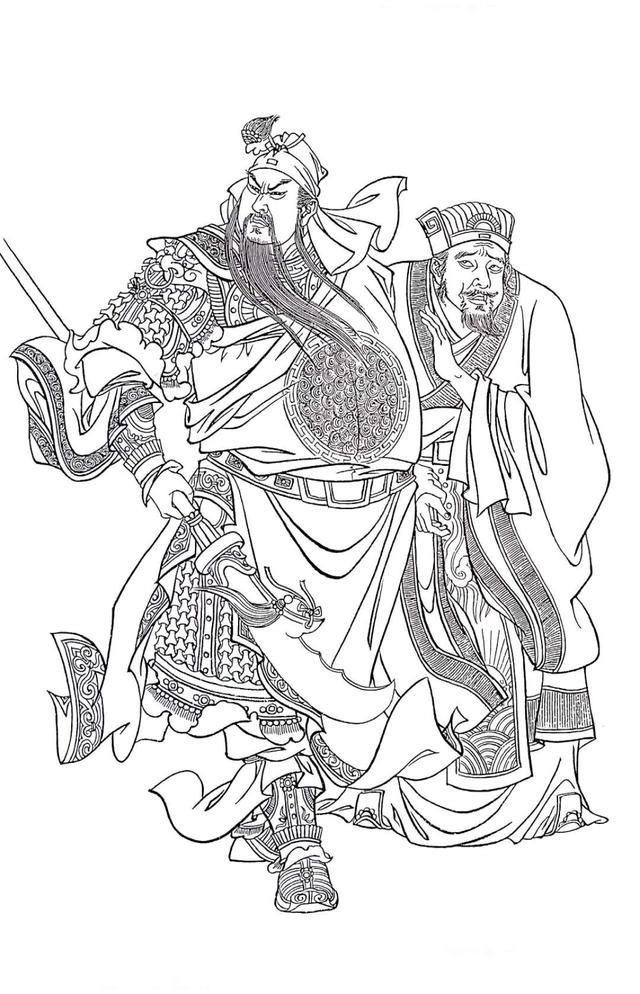 人物工笔白描线稿男青年,工笔白描人物图谱