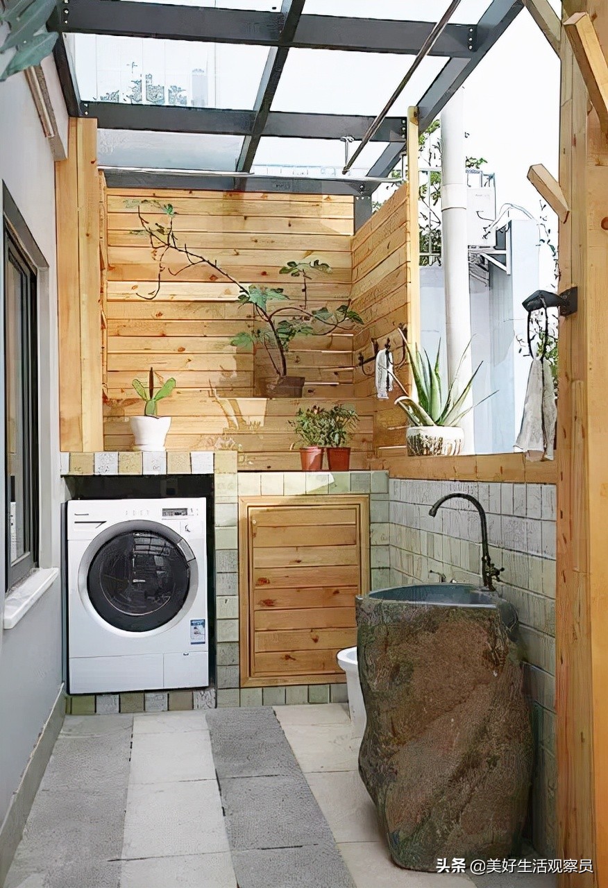 阳台洗手池拖把池一体,阳台洗手池改成拖把池