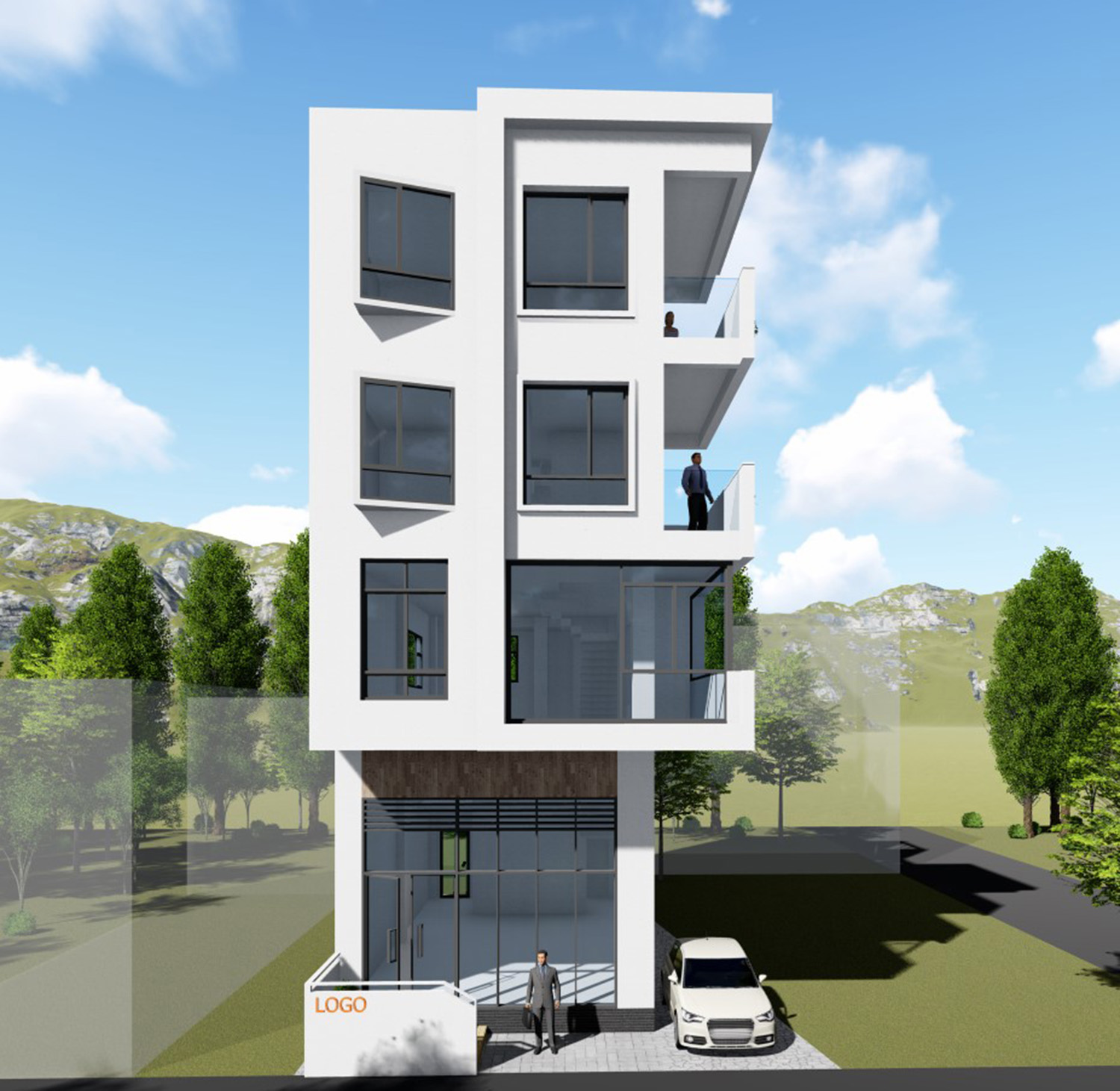 14*14宅基地自建房商铺设计,宽14米深18米怎样设计商铺