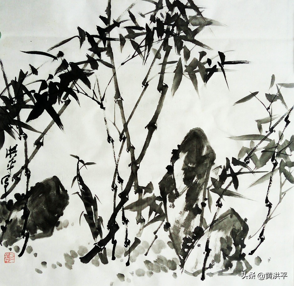 写意墨竹作品欣赏,墨竹画法简单作品