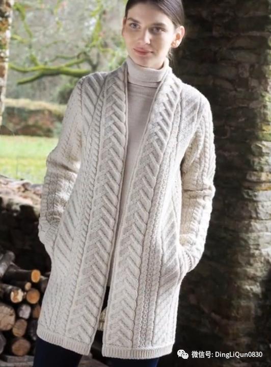 春秋针织女装长款开衫外套,加肥加大针织开衫外套长款