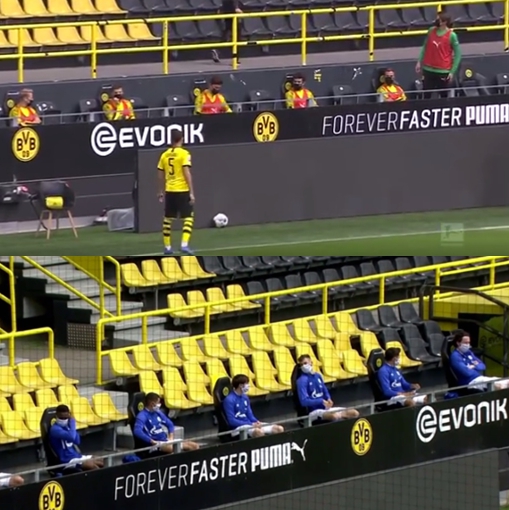 德甲昨晚回来了！首创“握手仪式”，替补席奇景，球员亲脸庆祝