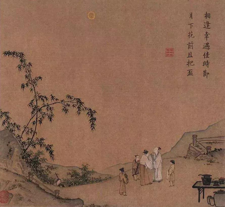 史上经典诗书画伴您中秋月更圆,中秋夜的诗书画