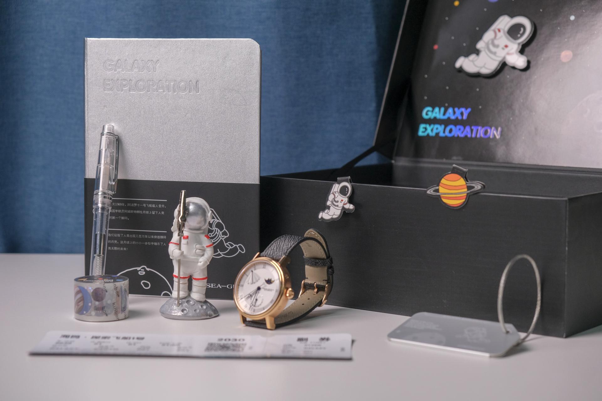 海鸥月相文创礼盒,海鸥月相系列机械腕表