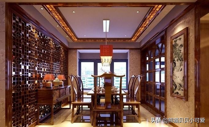 4.5米层高中式古典风格,中式古典风格装修效果图