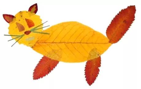 有多少种各种各样的小动物呢,用落叶做可爱的小动物