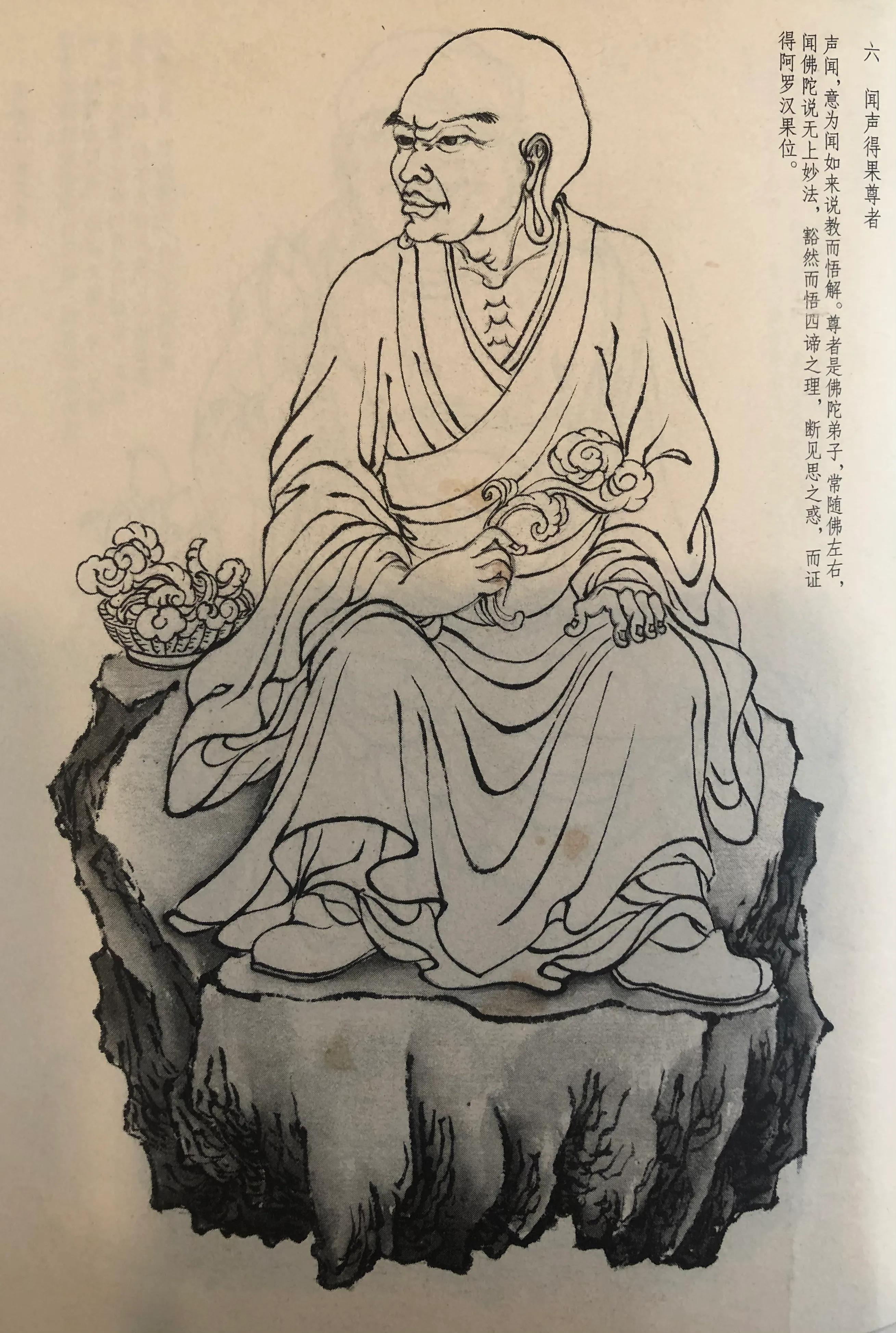 五百罗汉白描图片大全,五百罗汉线描图谱