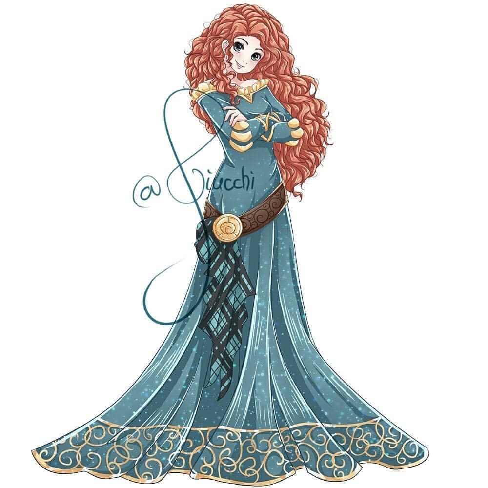 迪士尼公主穿上美丽的公主裙,迪士尼公主穿上礼服