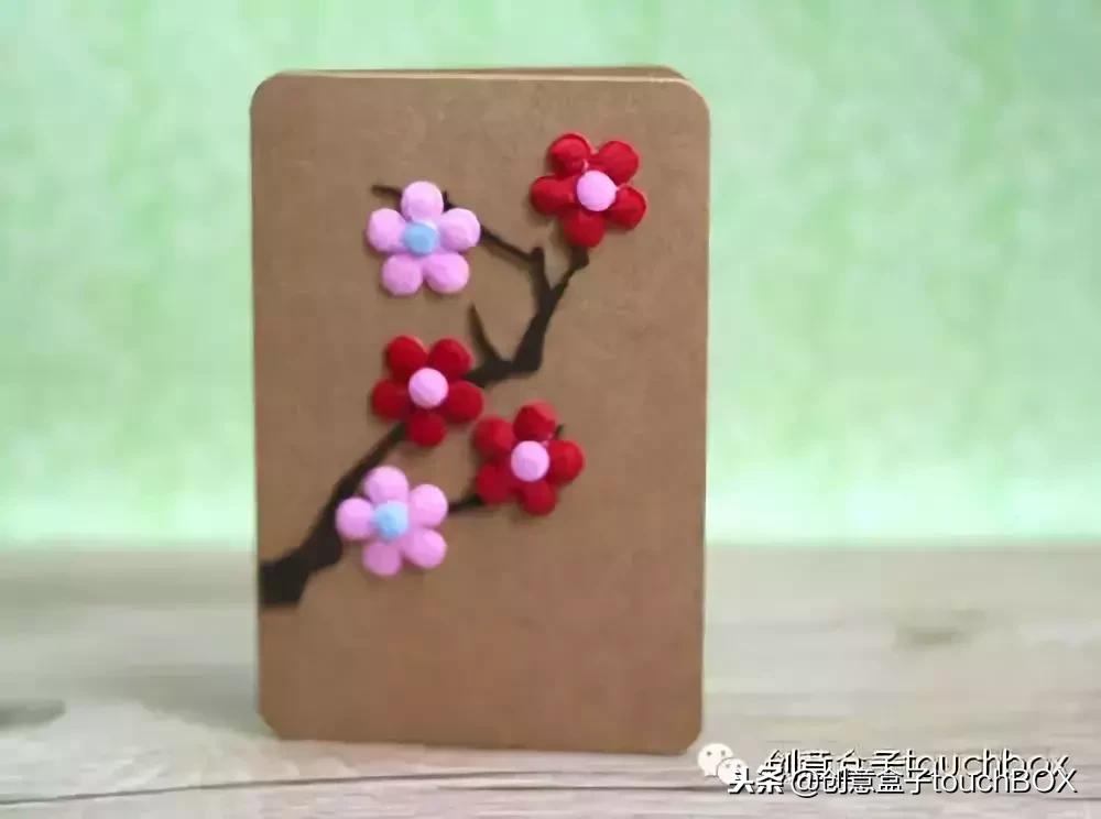 小学生手残党手工贺卡简单,简单手工新年贺卡