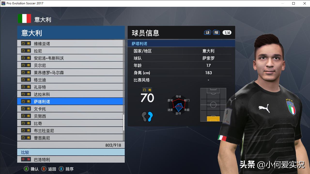 实况足球2017脸型更新,实况足球2017好用的球员