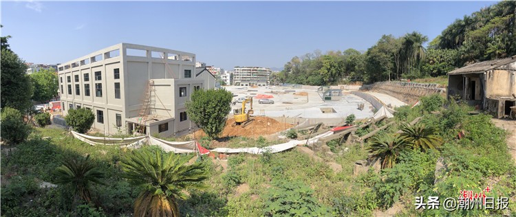 潮州人民广场改造前,潮州体育馆改造工程进展