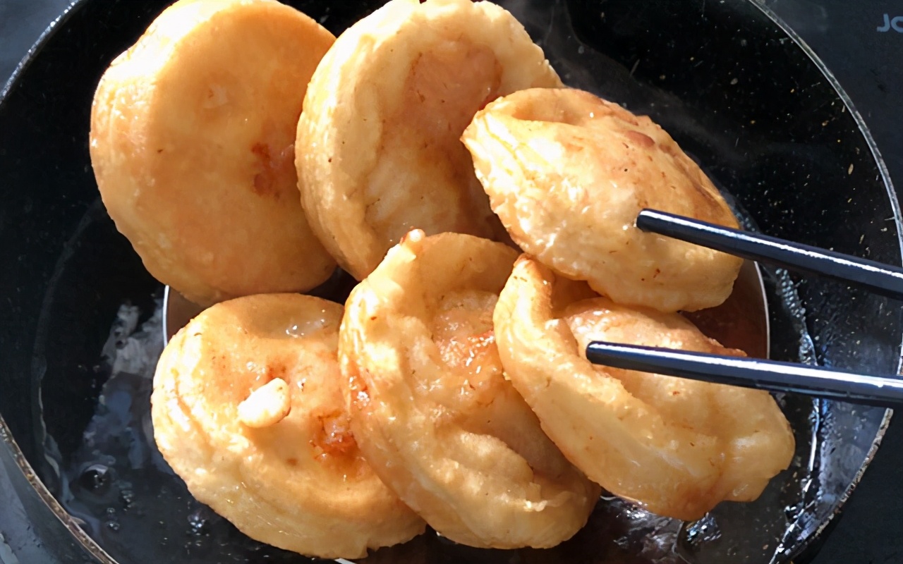 上海小吃早餐油墩,老上海传统小吃油墩子