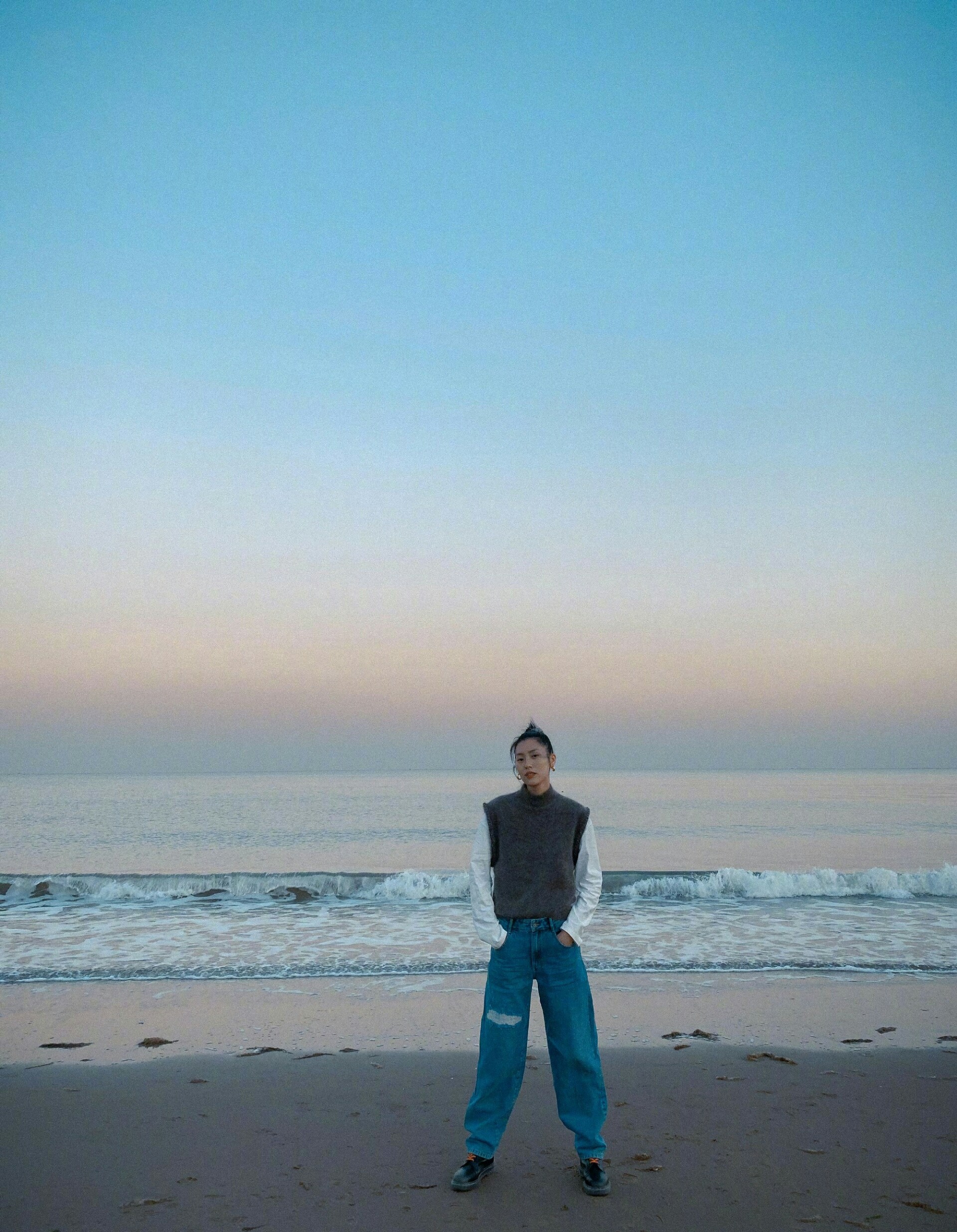 刘雯羊羔绒外套搭配女,刘雯冬季外套怎么搭配