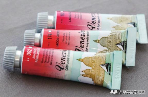 水彩画入门应该用什么牌子颜料,普通水彩颜料画水彩画教学