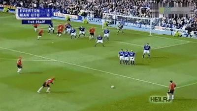 贝克汉姆贝氏弧线,贝氏弧线传球视频