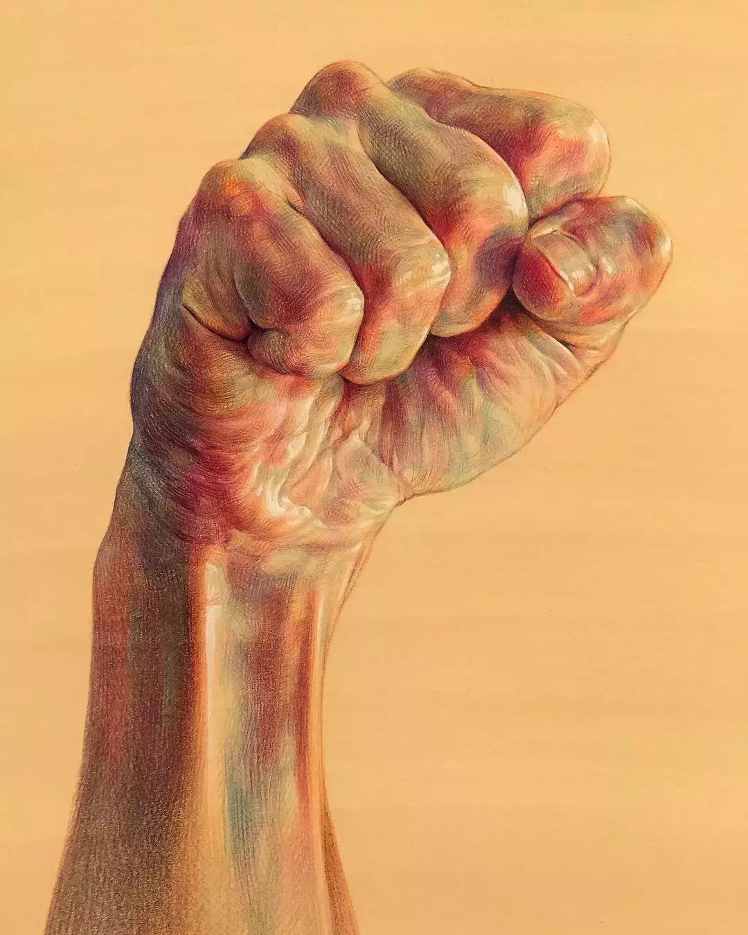 人体彩铅,人体五官彩铅