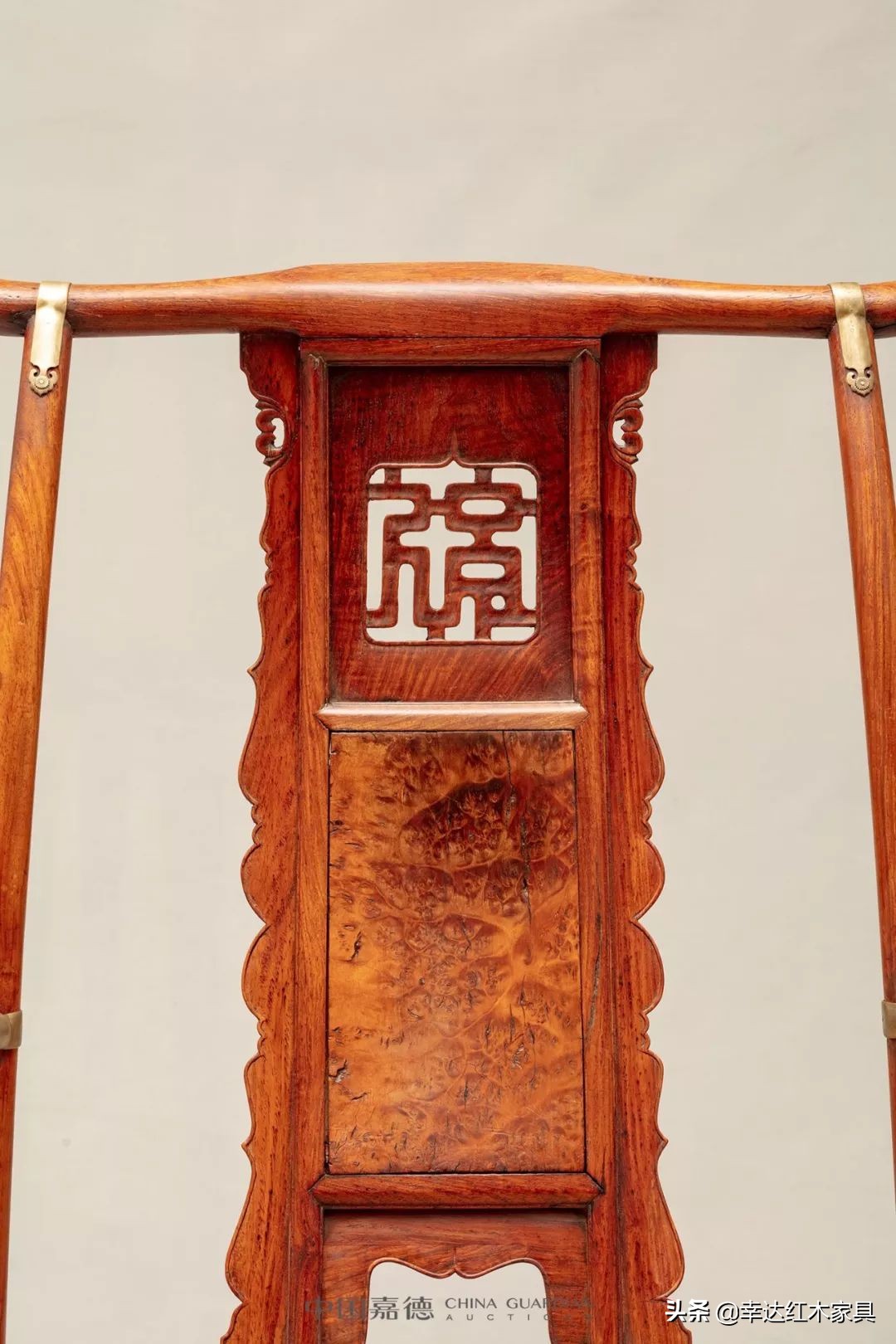 费立哲黄花梨官帽椅,明末清初黄花梨南官帽椅拍卖