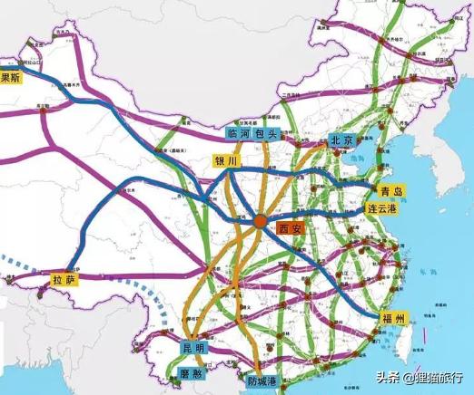 京昆高铁大通道走向图,京昆高铁北京到西安