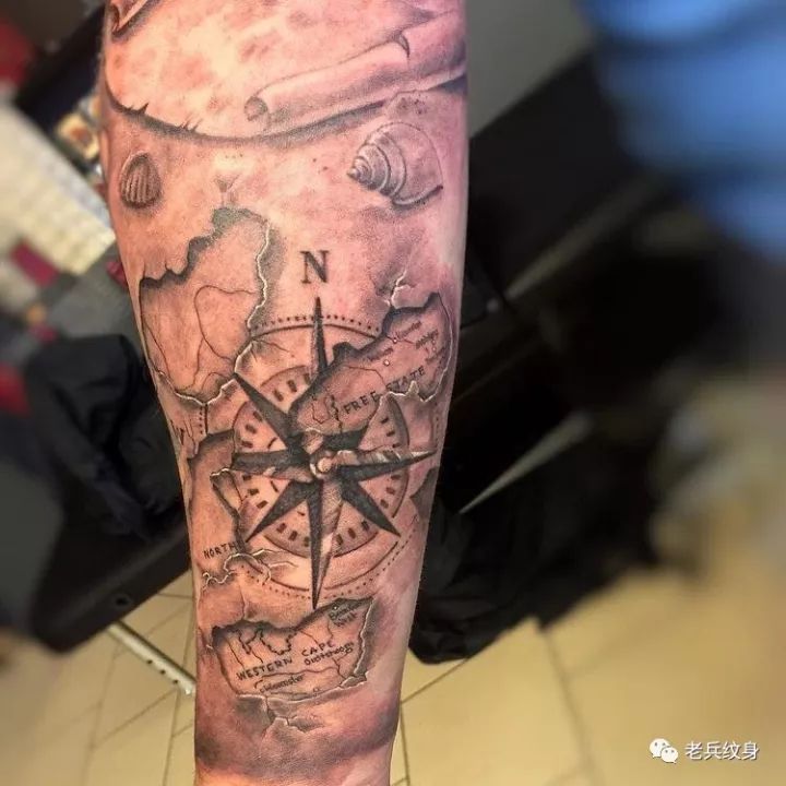 指南针纹身图画教程,指南针纹身的正确方法