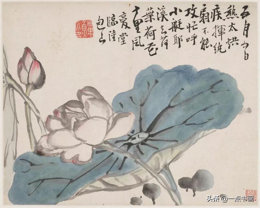 清代山水花鸟画家名单,清代画家朱耷的花鸟画画得很简练