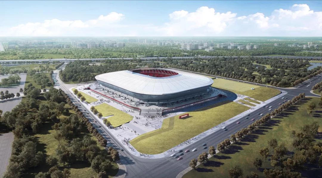 中国青岛在建的亚洲杯足球场,浦东2019足球场