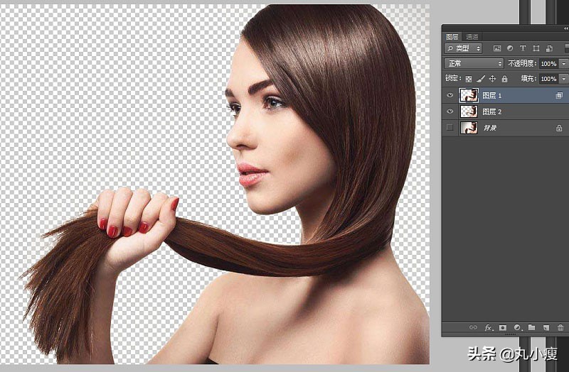 如何用混合选项急速抠出发丝