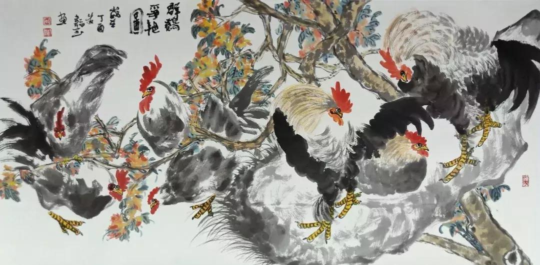 查看名家画雉鸡作品欣赏,王韬画鸡图片大全