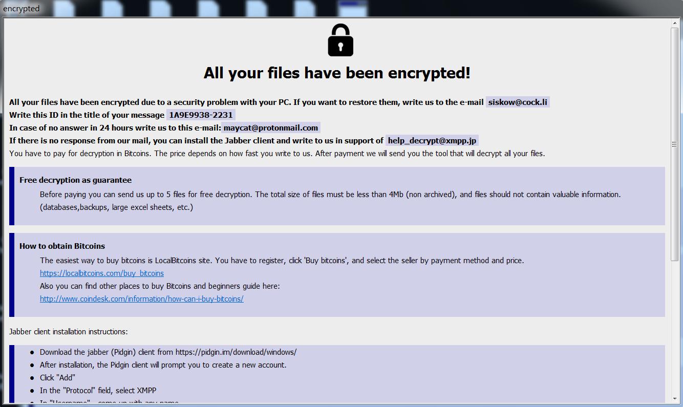 全球流行勒索病毒cryptmic,最新勒索病毒后缀名