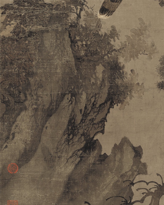 650年前的《柏鹰图》，用笔工细有特点，是古代国画的代表作品