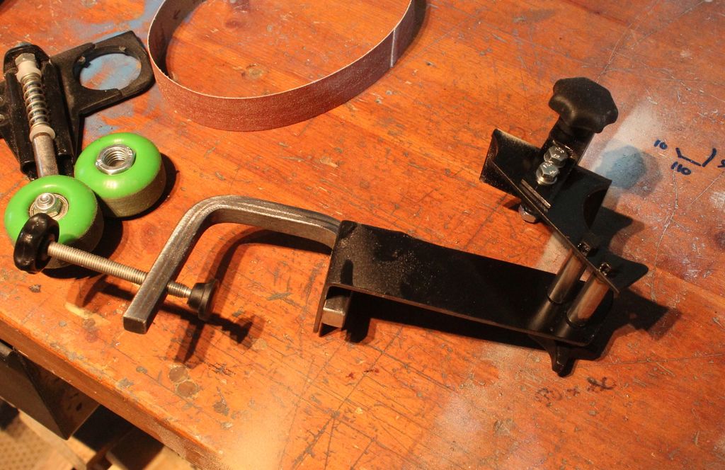 角磨机改装砂带抛光机,自制角磨机改装视频