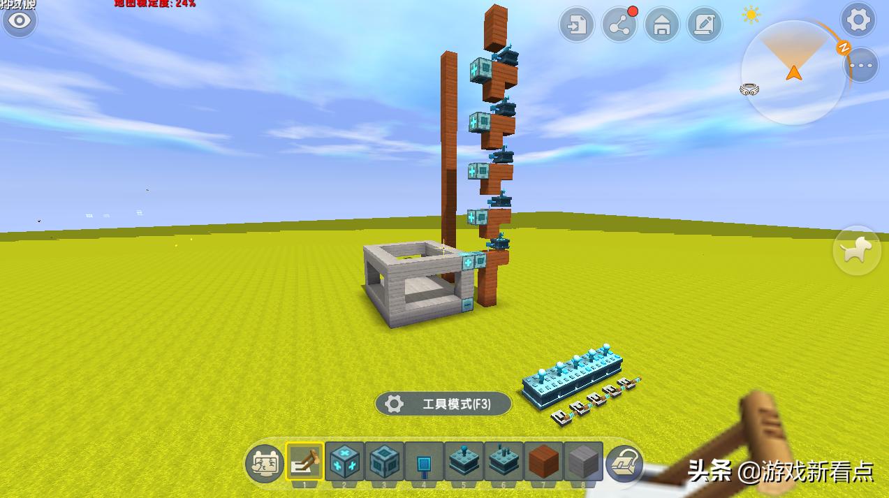 迷你世界黑科技全自动电梯教程,迷你世界黑科技小型电梯教程