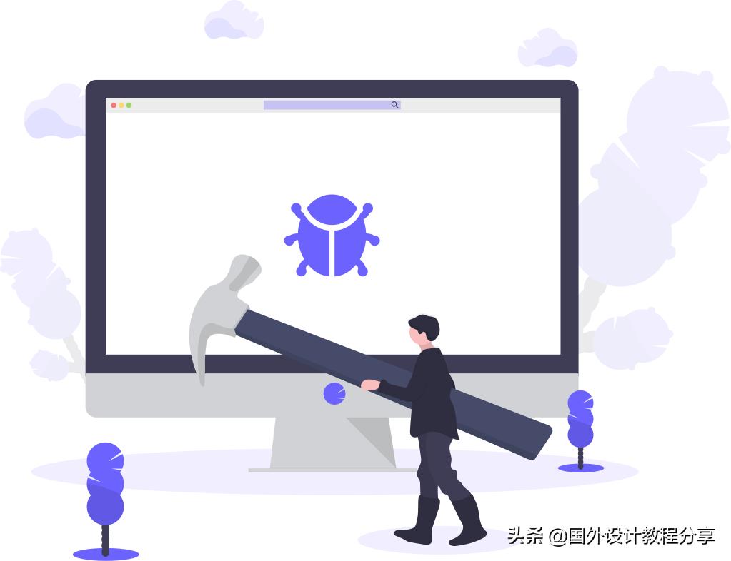 扁平矢量插画色彩教程,扁平矢量家具插画