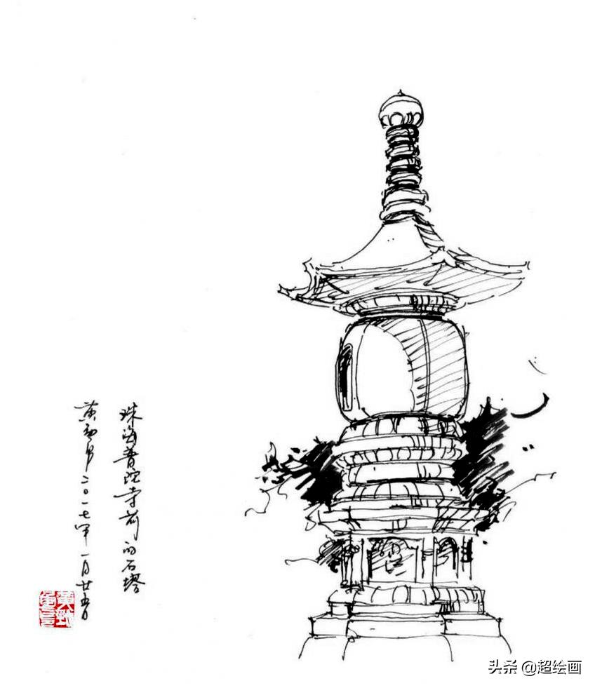 十大顶级钢笔画速写,钢笔速写100幅图片