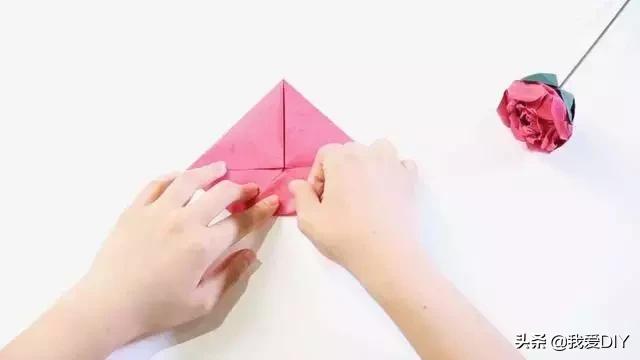 好看好折的玫瑰花,花店手工玫瑰折法