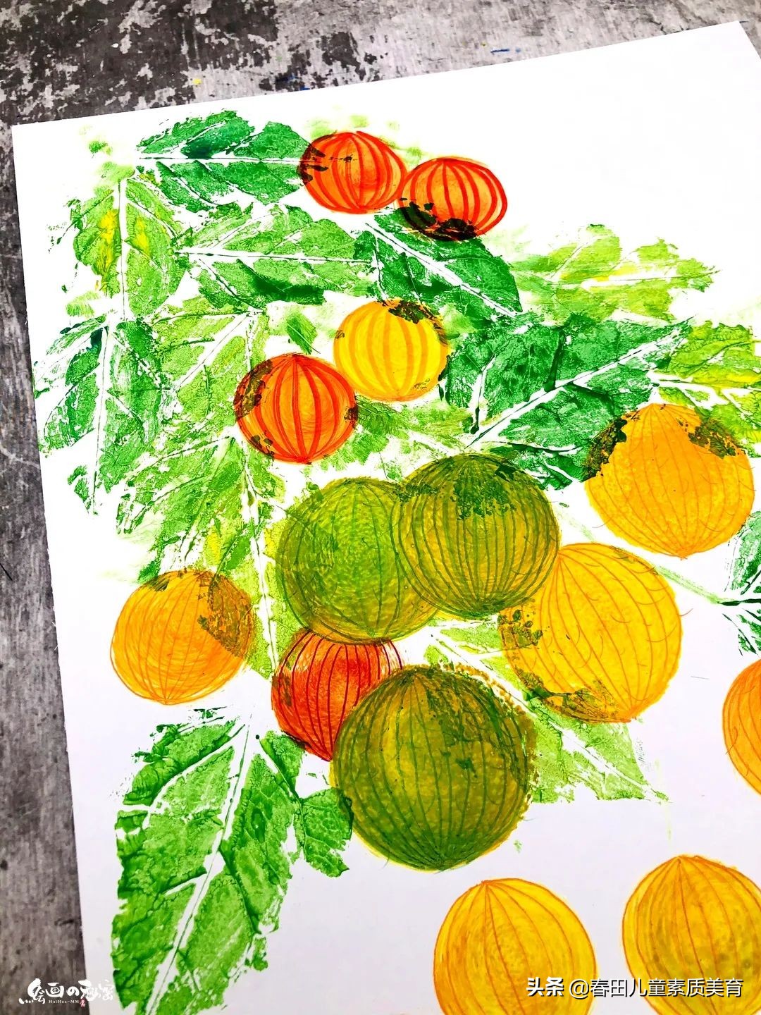 教程|适用于三年级以上—少儿美术课程《灯笼果》