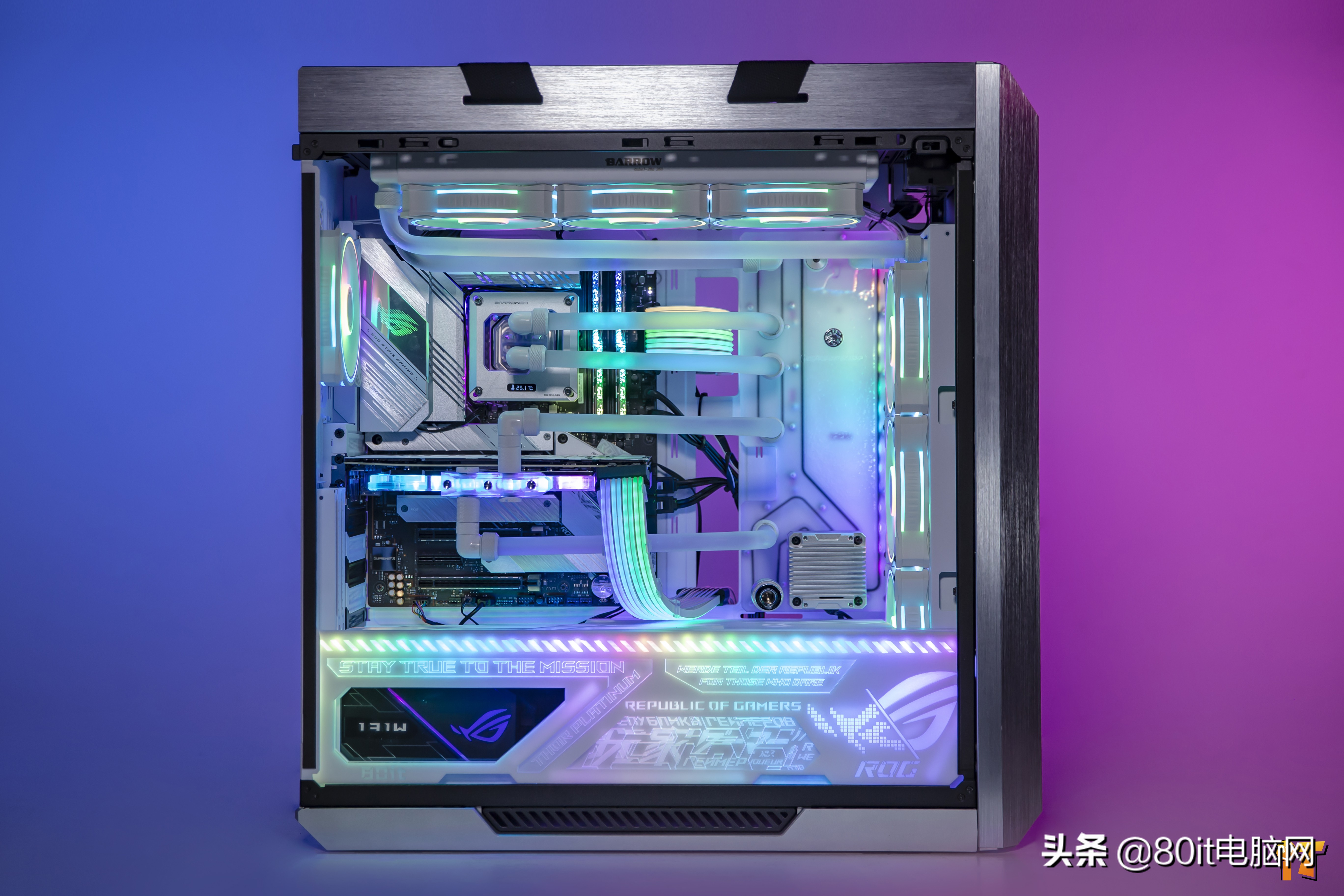 海盗船400c机箱分体式水冷方案,rog机箱分体式水冷散热超燃剪辑