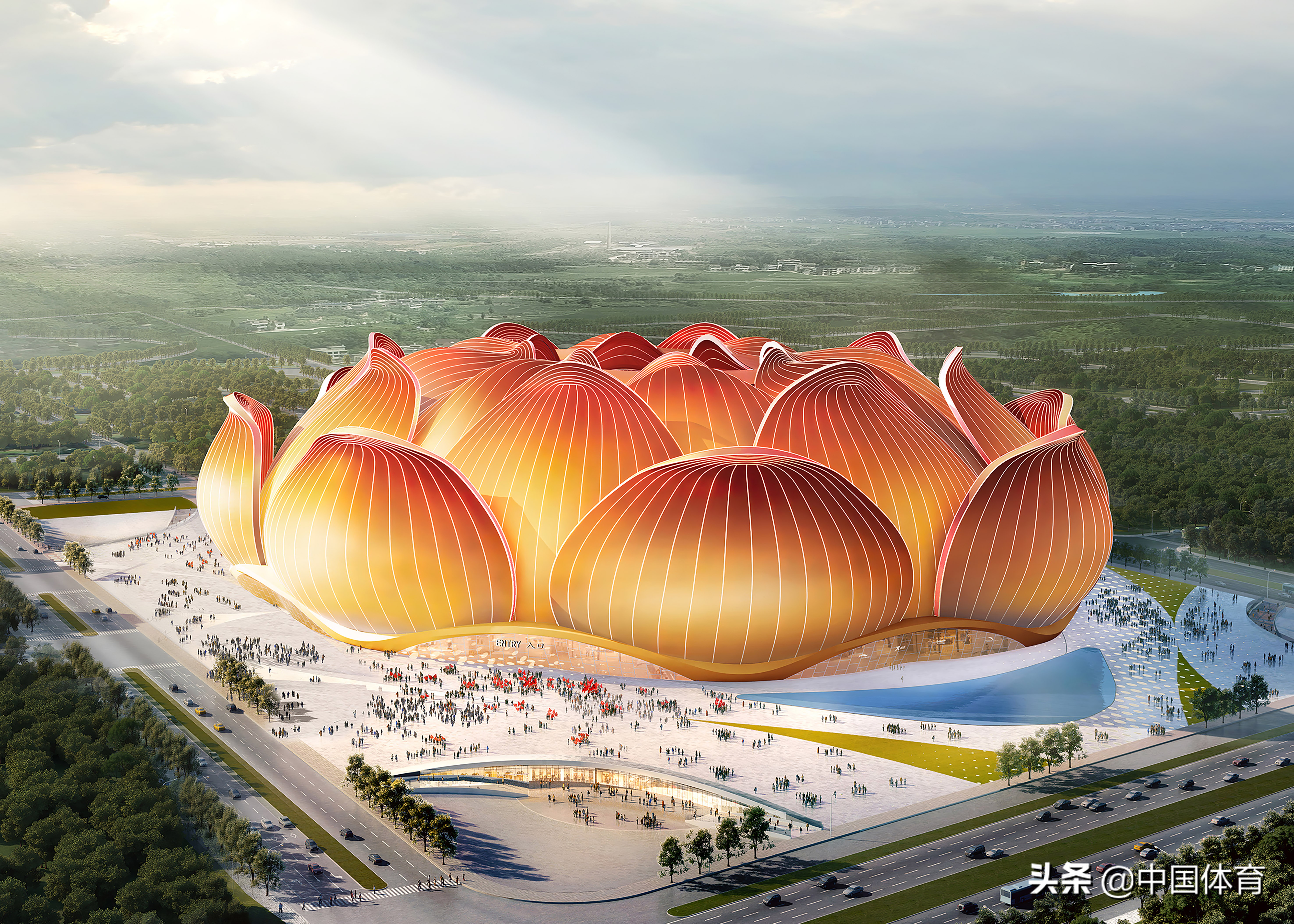 广州恒大足球场设计方案曝光,广州恒大投资120亿球场