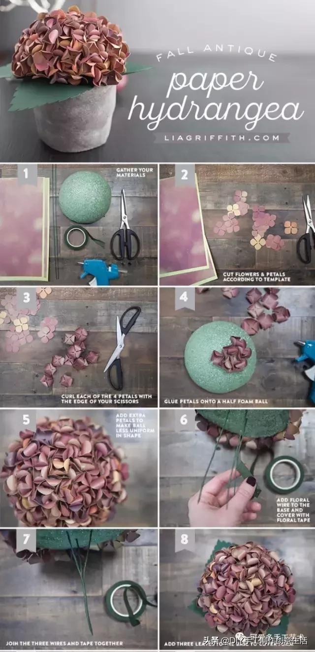 女生手工制作纸花大全,纸花制作礼物