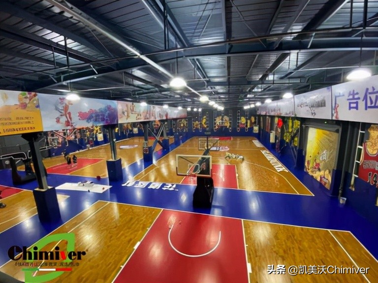 高档篮球地板工艺,篮球木地板国风配色