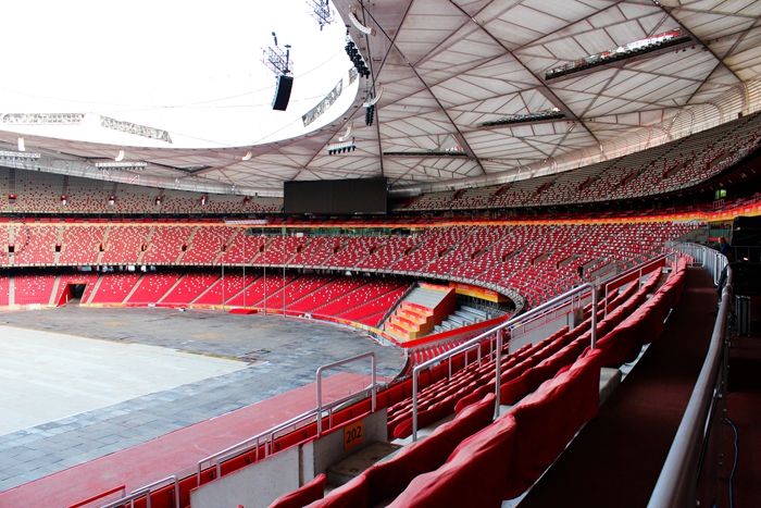 国家奥体中心灯光秀,鸟巢朝阳灯光节