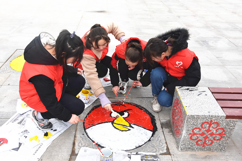 志愿者红马甲绘画又简单又漂亮,红马甲志愿者绘画图片