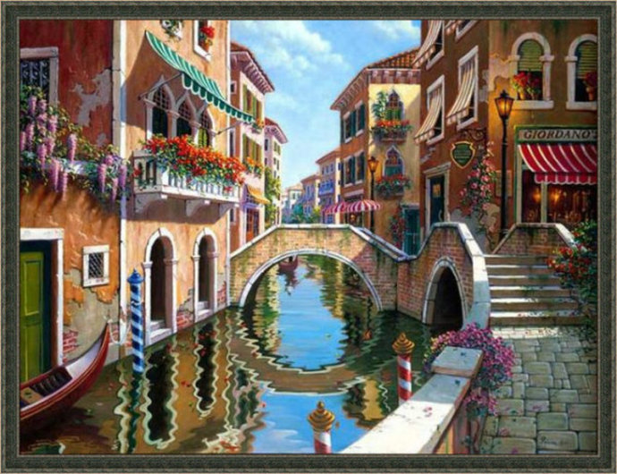 唯美风景油画图片大全,油画花朵唯美风景