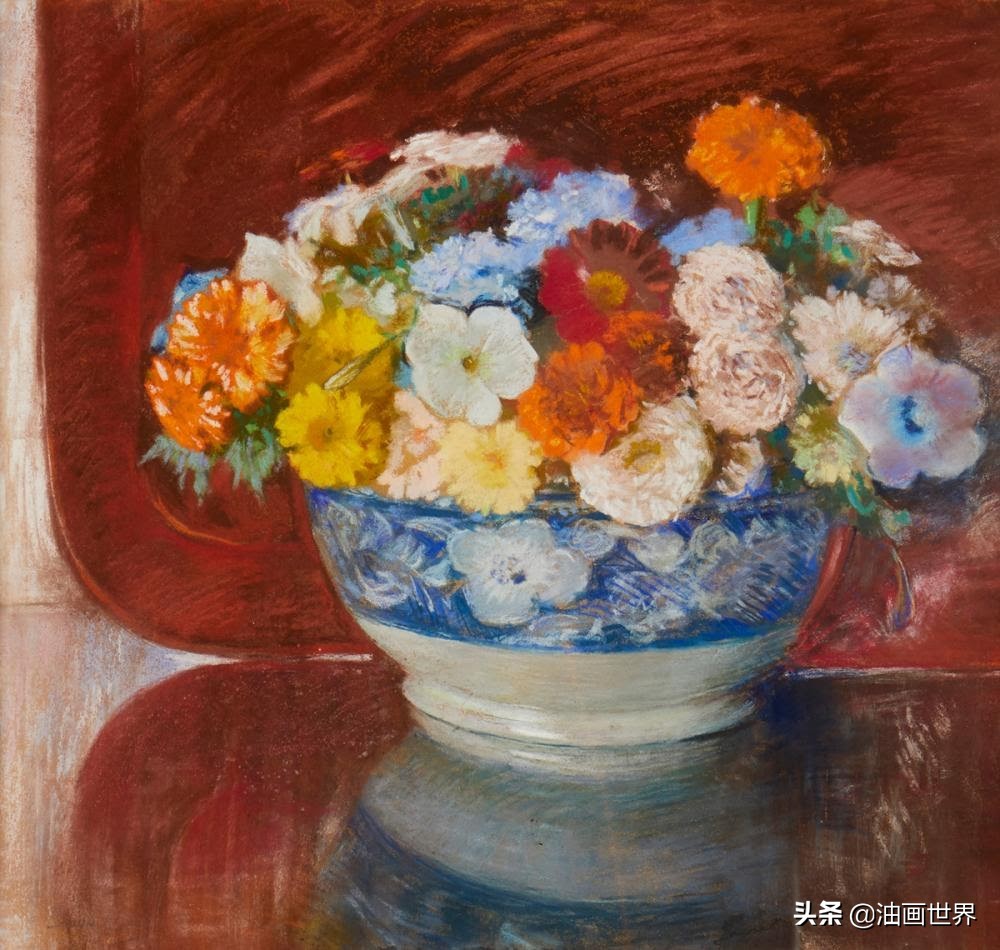英国画家安妮静物花卉,美国女画家简莱特曼花卉作品