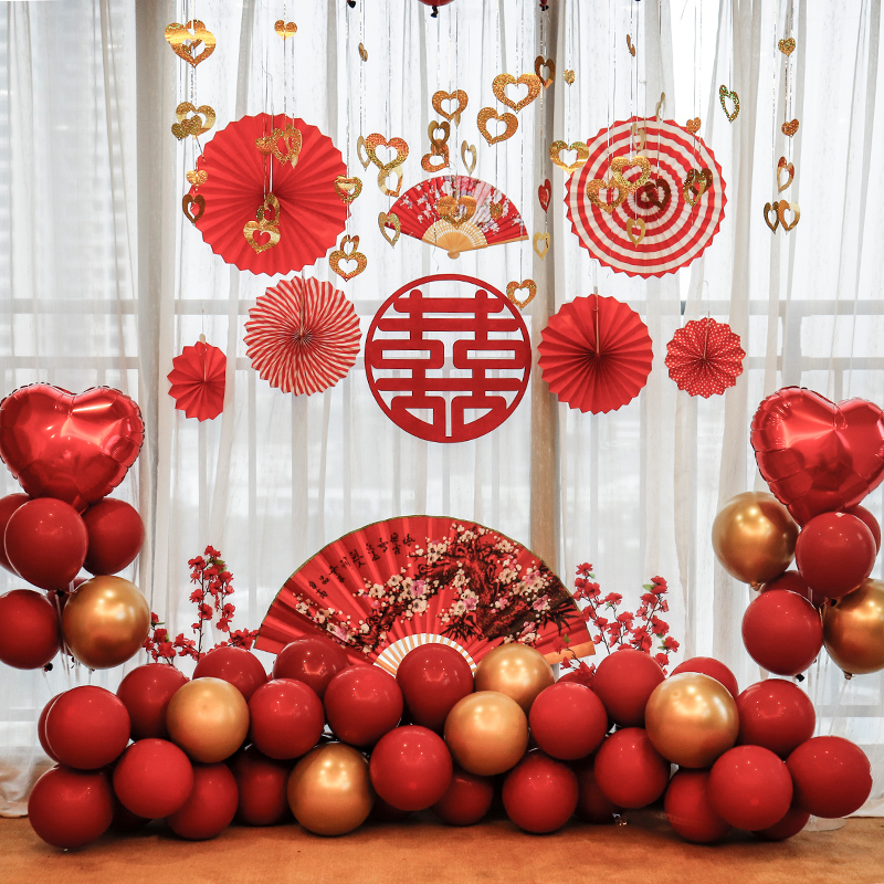 婚房气球布置图片,婚房气球布置教程