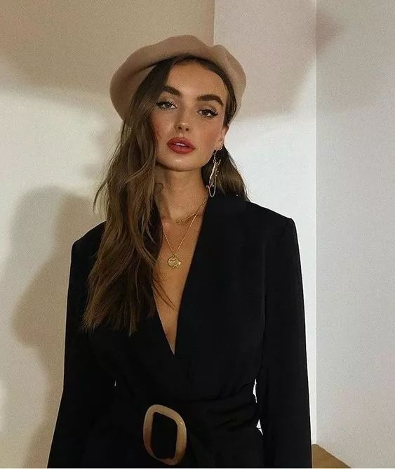 小个子戴贝雷帽显高,贝雷帽显脸小百搭小头围