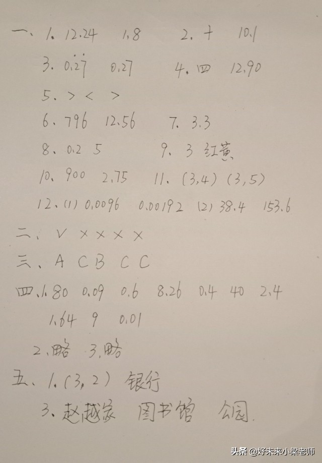 五年级下册期中试卷数学2022答案,期中考试数学试卷分析总结